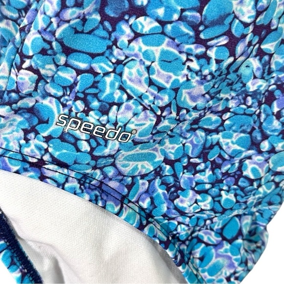 Speedo- Blue RazorBack One Piece Swimsuit Plus size 18 - Picture 5 of 8